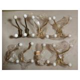 5 single / 3 double wall mount hooks