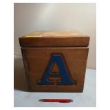 Wooden box full of shoe shine/cleaning items