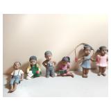6 black Americana figurines