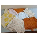 Handmade crochet/needlepoint doilies, tablecloths