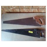 2 - 28" hand saws