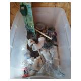Plastic tub of assorted plumbing