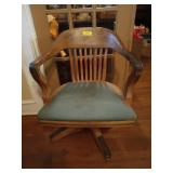 Wooden swivel chair