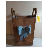 Wooden trash / tater bin 23 x 11 x 7