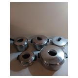 Assorted pots and pans