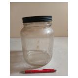Old glass jar with lid
