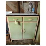 Antique cabinet with porcelain top 34 x 30 x 18
