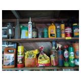 2 shelves of asst motor oil, insecticide,
