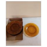 Eight count Amber Tiara dinner plates
