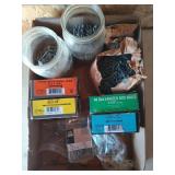 Flat of asst screws, nails