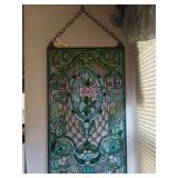 Beautiful hanging stained glass with frame