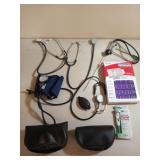 Asst stethoscopes, pill organizer, digital