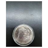 1882 S Morgan silver dollar