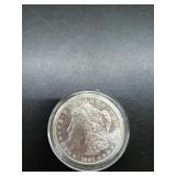 1881 S Morgan silver dollar