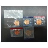 Uncirculated pennies, nickel