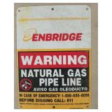 Metal gas pipeline sign 14 x 10