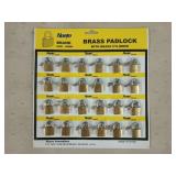 Nuevo 24 pack 20mm brass padlocks