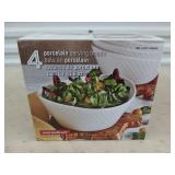 4 pack porcelain serving bowls