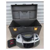 Plano tackle box 14x21x11 w/ 4 headsets, Coby AM