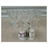 6 ct sundae glasses, cute cabbage salt pepper