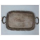 Silver plate tray 13.5 x 24.5