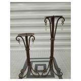 Pair of metal candle holders 12" & 16"