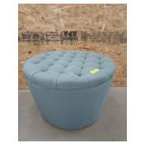 Round padded storage ottoman 19 x 30