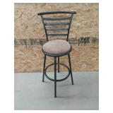 Metal bar stool with padded bottom 30-in seat