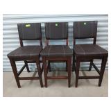 3 padded barstools 24" seat height