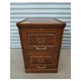 Oak 2 drawer file cabinet 28.5 x 25.5 x 18.5 no