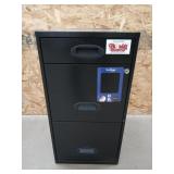 2 drawer metal file cabinet w/ keys 27x18x14