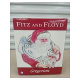 Fitz and Floyd Gregorian Santa platter, NIB