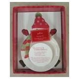 Hallmark spreader set snowman cheese ball, new