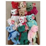 12 asst Ty beanie babies