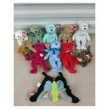 12 asst Ty beanie babies