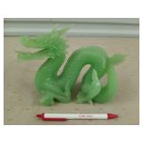 Jade dragon decor 6"