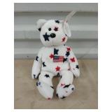 Ty beanie baby Glory July 4th, 1997 in display