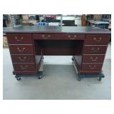 Mahogany appearance desk 6 drawer 30x31x65