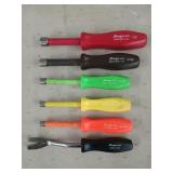 5 Pc snap-on nut drivers, 9/32"-1/2" , trim pad