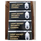 4 light socket security cameras, new