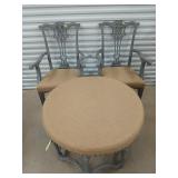 Padded table 23x36 w/ 2 chairs