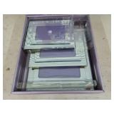 Three mirrored picture frames, NIB