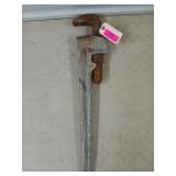 Aluminum Ridgid 36" pipe wrench, handle broke