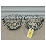 Metal baskets w/ handles 5.5x9.5