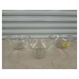 3 glass missing bowls 9", 2 are Pyrex