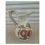Hand painted home decor pitcher 11.25"