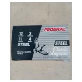 25 rounds 12 ga 3" 1 1/4 oz 4 shot shells