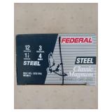 25 rounds 12 ga 3" 1 1/4 oz 4 shot shells