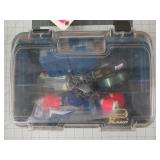 Plano tackle box with assorted fishing gear
