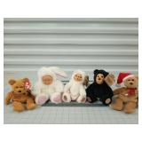 2 Raikes Bears, Ty beanie babies, Anne Geddes